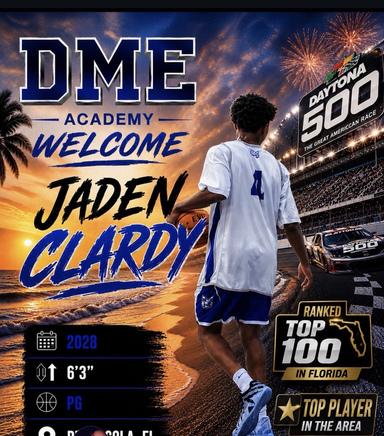 Jaden Clardy welcomed to DME Academy as a top 100 player in Florida